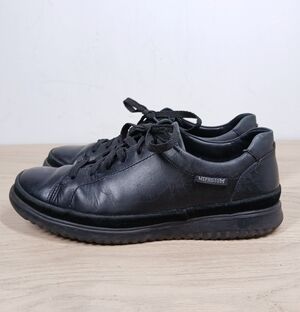 Mephisto Men's 8 Black Leather Air-Jet Comfort Walking Orthopedic Sneakers
